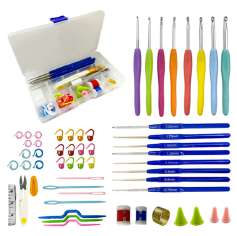 KIT CROCHÊ 53 PEÇAS BOX